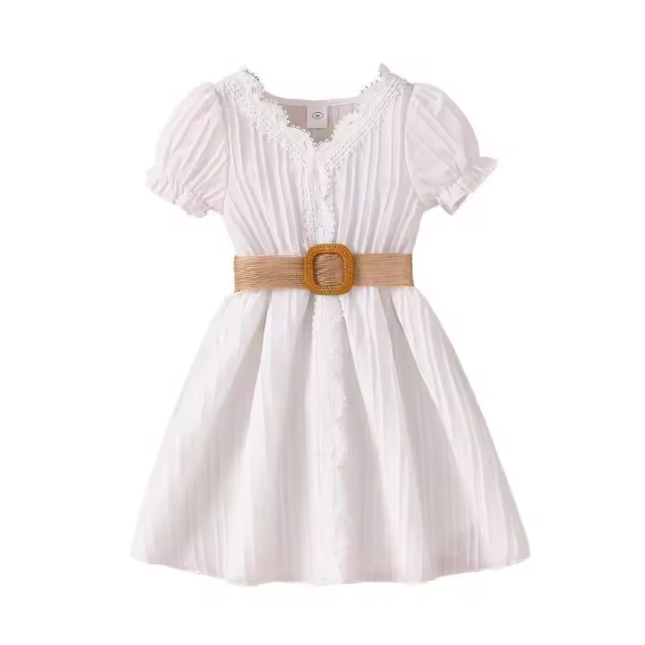 Tirante y Cinturón de Tela para Niñas Vestido de Fiesta de Verano Casual - 1