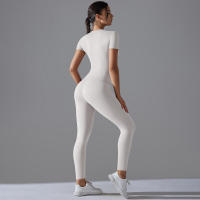 Conjunto Deportivo de Cintura Alta Top de Yoga y Pantalones Equipo Deportivo y Moda - details 3