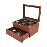 Caja de Reloj de Madera y Acrílico Transparente Almacenamiento de Joyería de Madera para 20 Relojes - details 4