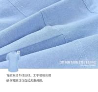 Camisa básica 100% algodón puro, manga corta, casual, business, Oxford, amarillo, blanco, regular USTE, ropa social hombre - details 6