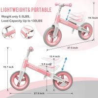Bicicleta sin Pedales First Bike para Niños de 1,5 – 4 años hasta 25 Kg, Volante y Sillín de Altura Ajustable, Candado para Volante, Ultraligero para Niños y Niñas - details 25