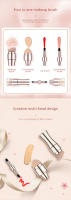 Cepillo De Maquillaje Multifuncional 4 En 1 Retráctil Para Base Sombra Delineador Rubor Y Polvo Tamaño De Viaje Kit De Maquillaje - details 1