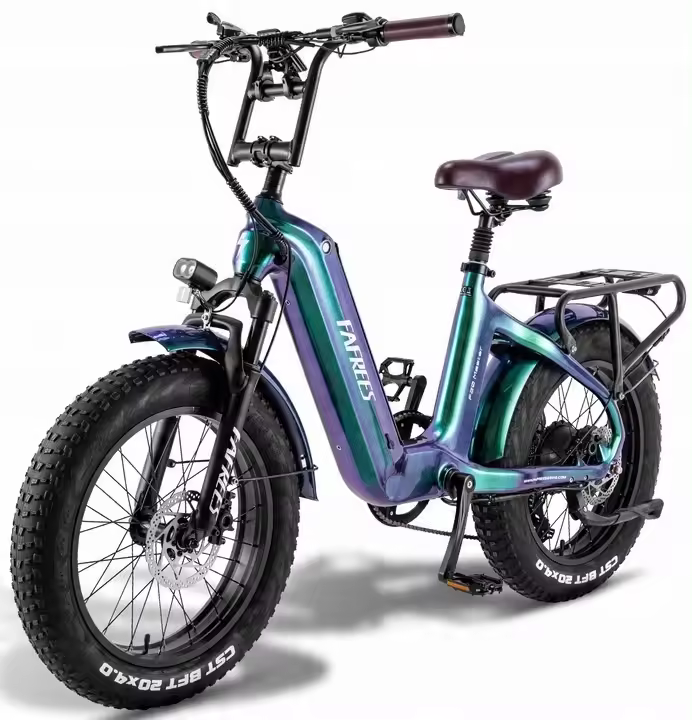 Bicicleta eléctrica FAFREES F20 Master 500W 45km/h 160km Neumáticos Fat 16" Verde Aurora - 1