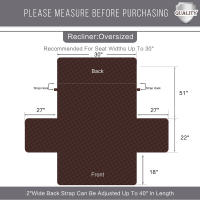 Cubierta de sofá reclinable para niños y perros  (76x230cm) protector de columpio inverso resistente al agua para sala de estar hecho de poliéster - details 15
