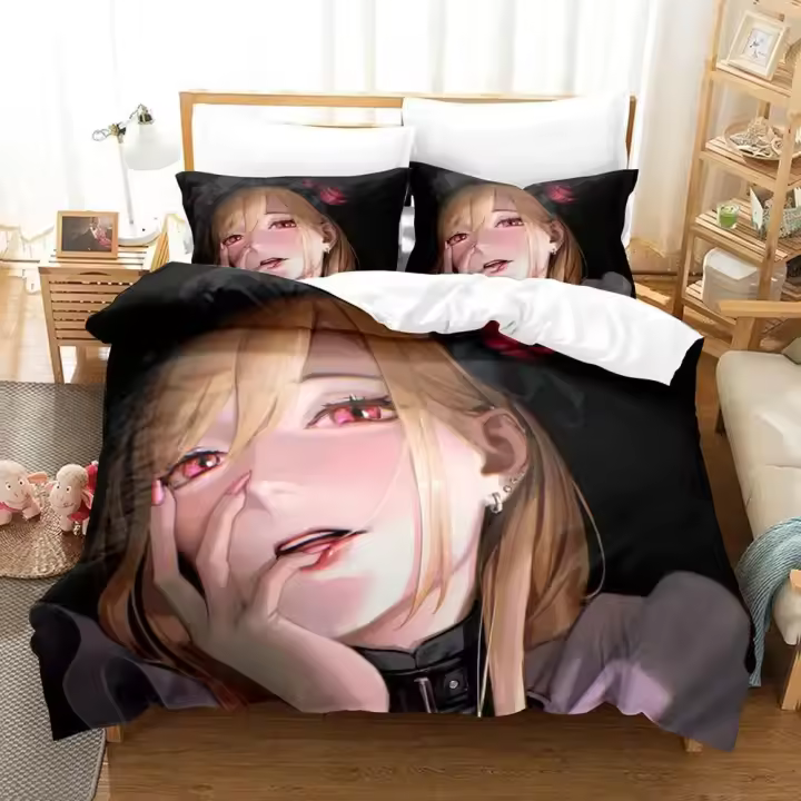 Set de Ropa de Cama de Anime Marin Kitagawa Cubierta de Edredón para Camilla de Niños Soltes - 1