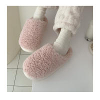 Zapatillas de casa de Color liso para mujer y niña, zapatos peludos, esponjosos, cálidos, japoneses, Invierno - details 10