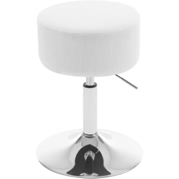 Taburete Pequeño Giratorio de Altura Ajustable 54-69 cm, Taburete Bar Bajo PU para Tocador, Dormitorio - 1