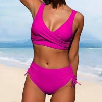 Conjunto de Bikini de 2 Piezas para Mujer Traje de Baño Sin Mangas con Cuello en V y Cintura Alta - details 25