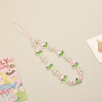Cuentas de perlas, cuentas de tulipán, correa con abalorio para teléfono, flor de cristal, tulipán, cadena para teléfono móvil, correa para teléfono móvil con cuentas de flores a la moda - details 11