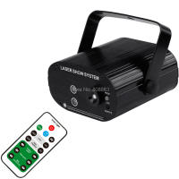 ESHINY Remote R&G Laser 24 Patterns Projector Effect Light Blue Led Bar DJ Dance Shop Holiday Disco Family Party Show T122D3 - details 3