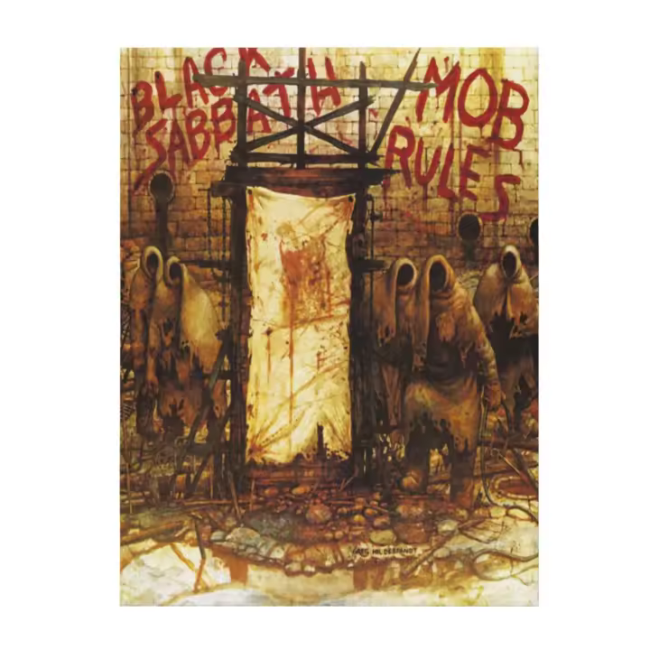 Manta de franela negra Sabbath Mob Rules para sofá de dormitorio - 1