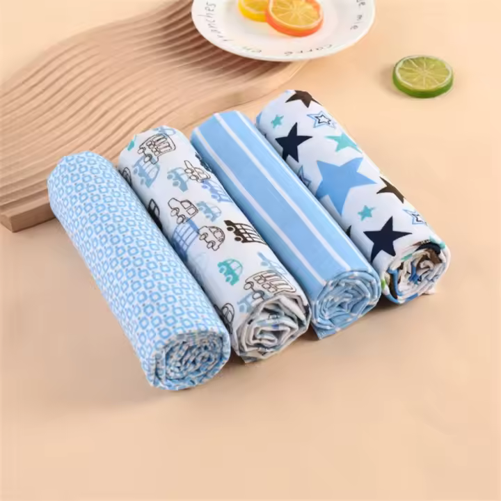 Set de mannita Neutra para Bebe, 4 piezas, Diseño sencillo, envoltorio para recién nasido, productos para Bebe, mantite estampada - 1