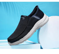 Los hombres transpirable mosca tejida zapatos de malla ultra-ligero flash desgaste un pedal suela gruesa - details 16