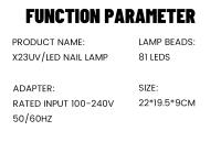 Secador LED para esmalte de Gel, lámpara UV profesional de 380W, 81LED, 4 Ajustes, Sensor automático - details 8