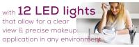 beurer illuminated vanity make up mirror bs49 with 12 led lights