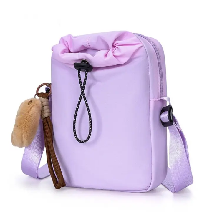 Bolsa cruzada de estilo coreano para botella de agua, bolsa impermeable de nailon para teléfono móvil, bolsa portátil con cordón abierto para botella de agua - 1
