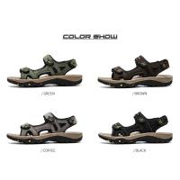 Sandalias de Cuero Genuino para Hombre Novedad de Verano, Talla Grande 38-48, Zapatos Casuales para Exteriores - details 5