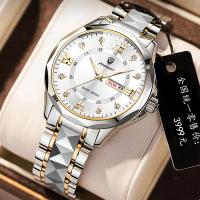 Reloj de hombre a prueba de agua luminoso doble reloj de calendario reloj de cuarzo diamante punta cristal - details 3