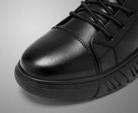 Botas de Motocicleta de Cuero de Moda 2024 Botas de Alta Comodidad Impermeables para Trabajo y Seguridad - details 4