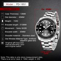 Reloj Mecánico de Sapphire de Diseño PAGANI Reloj Automático de Acero Inoxidable Impermeable para Hombres Correa de Cuero Estilo Formnal - details 7