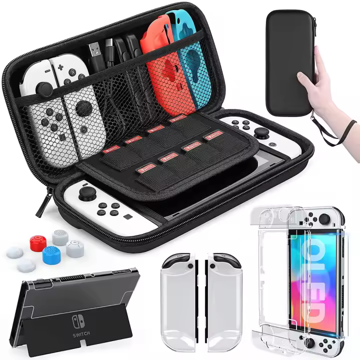 Estuche de transporte para modelo OLED 9 en 1, Kit de accesorios para modelo OLED con funda protectora - 1