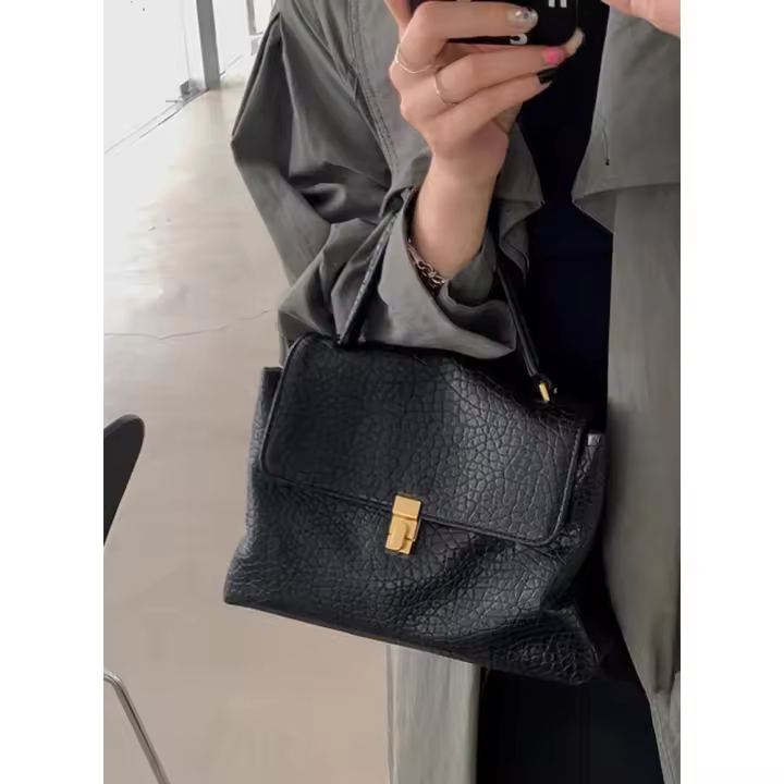 Bolso pitot negro de gran capacidad para mujer 2025 nuevo bolso de mensajero de viaje de moda de alta gama - 1