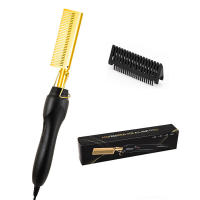 Hot Comb Straightener for Wigs and African Hair Flat Irons Fast Heating Straightening Brush Straight & Curler Roller Styler Tool - details 7