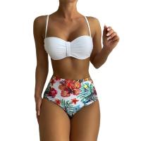 Bikini para mujer, traje de baño 2025, nuevo conjunto de Bikinis de encaje con tirantes lisos, traje de baño Sexy de cintura alta, traje de baño de dos piezas para playa para mujer - details 0