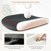 9060 Silla de oficina ergonómica con reposabrazos plegables, silla de ordenador giratoria de malla de 360 ° , gris claro - details 18