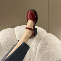 Nuevo francés retro boca ligera perla cabeza redonda tacón grueso tacón alto zapatos Mary Jane - details 17