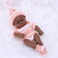 Muñecas negras africanas de 20cm, bebé Reborn, tacto suave, alta calidad, juguetes para niños - details 1