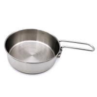Hervidor de cocina de acero inoxidable de 1l, olla de mochilero portátil para acampar al aire libre con mango plegable - details 2