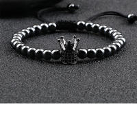 Casco Corona Pulsera Trenzada Mujer 5MM Oro y Plata Cuentas de Cobre Pulsera Ajustable Regalo de Cumpleaños para una Buena Amiga - details 7