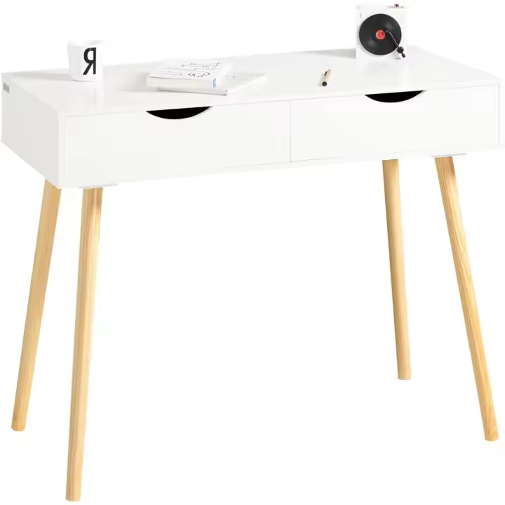 Ordenador con 2 cajones,Mesa de Escritorio, - 1