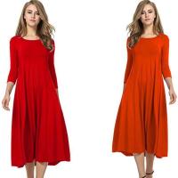 Moda-Vestido De Verano informal para Mujer, Cuello Redondo, Vestido De Estilo Grande - details 1