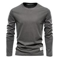 100% algodón Camiseta de manga larga para hombre Camisetas casuales para hombre de primavera sólida Tops masculinos de alta calidad Ropa clásica Camisetas de hombre - details 7