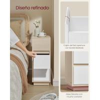 Colección Kailyn Mesa de Noche Adelgazante Juego de 2 Mesa Auxiliar con 2 Cajones y Espacio Abierto - details 5