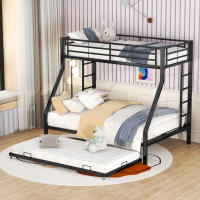 Cama de Metal Moderna Ensamblaje Fácil Almacenamiento Extra Escalera a Ambos Lados - details 3