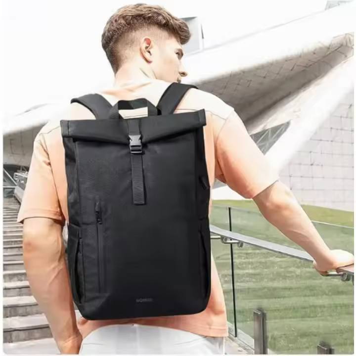 Mochila Enrollable Hombre Mujer Mochila Ordenador Portátil 17.3 Pulgadas 30L Rolltop Casual Mochila Impermeable Mochila Viaje Antirrobo Hombre para Deporte, Escolar, Trabajo - 1