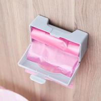 Caja de almacenamiento de extracción de bolsas de plástico de cocina con acabado de basura montado en la pared - details 3