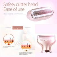 Afeitadora eléctrica 4 en 1 para mujer, depiladora corporal, recortadora inalámbrica indolora, maquinilla de afeitar, regalos para el cuidado de la piel - details 6