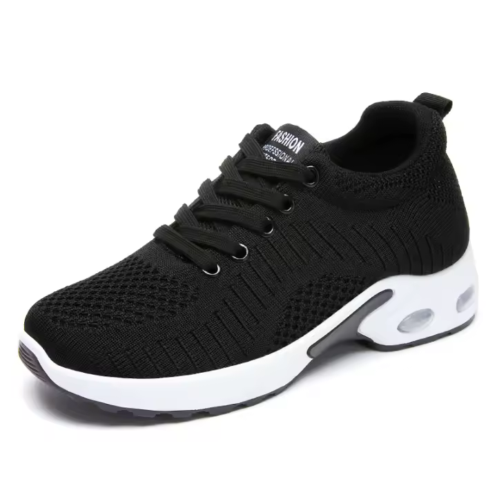 Zapatillas de moda para mujer Fly Woven Zapatillas de malla transpirable cómodas Air Cushion Zapatillas para correr Zapatillas deportivas - 1