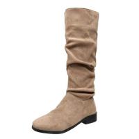 Botas largas informales para mujer, zapatos planos a la moda - details 11