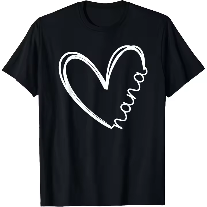 Camiseta divertida con diseño de corazón de Nana para el día de la madre y la abuela, camiseta para hombre - 1