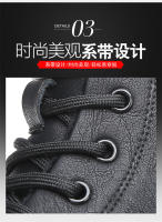 Nuevas botas de trabajo, botas de cuero de moda de caña alta para hombres de estilo británico americano retro - details 11