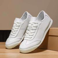 Nuevos zapatos deportivos blancos clásicos de alta calidad informales para hombre, cómodos y planos con cordones, zapatos deportivos para caminar jóvenes y puros, para correr, precio bajo, Guangzhou - details 0