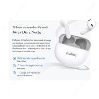 Auriculares inalámbricos realme, audífonos con micrófono, realme, T01, blanco - details 3