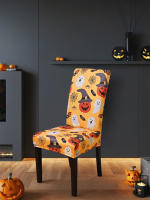 Juego de 6 fundas para silla de Halloween, elásticas, extraíbles, lavables, protección para decoración de vacaciones para comedo - details 3