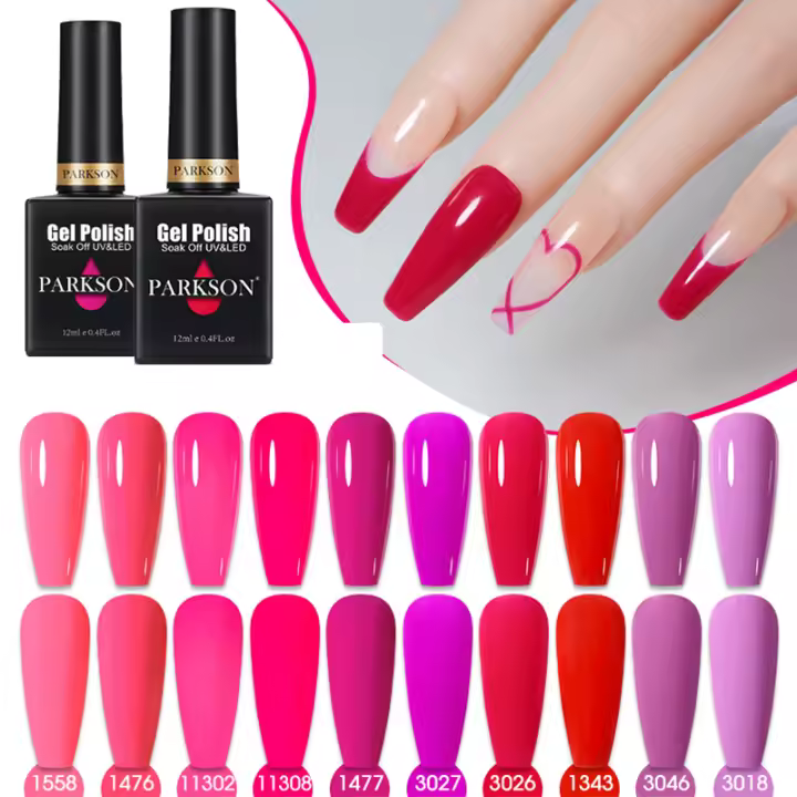 Parkson-botella de esmalte de uñas en Gel, lámpara LED UV semipermanente, capa Base superior, barniz para manicura y belleza, 12ml - 1