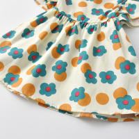 Vestido de Princesa de Manga Corta con Flores Estilo Coreano para Bebé Niña Pastoral Floral de Verano 2025 a la Moda. - details 8